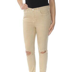 New Free People Tan Distressed Straight-le…